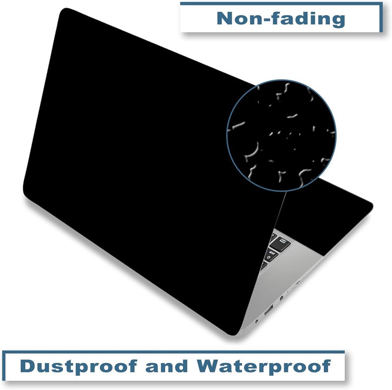 ARTSO Black Laptop Skin Sticker 12.1 13 13.3 14 15 15.6 inch Netbook Sticker Decal Universal Notebook PC Reusable Art Personalized Soft Skin Protector - Image 4
